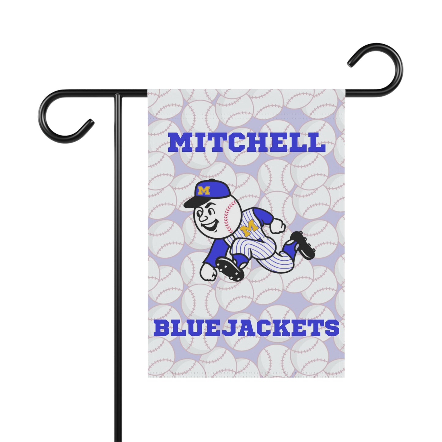 Mitchell Bluejackets, Baseball Man, Garden Flag, Mitchell Baseball, Mitchell High School, Mitchell Indiana