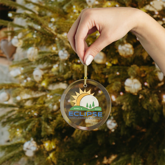 Lawrence County Eclipse Glass Ornaments