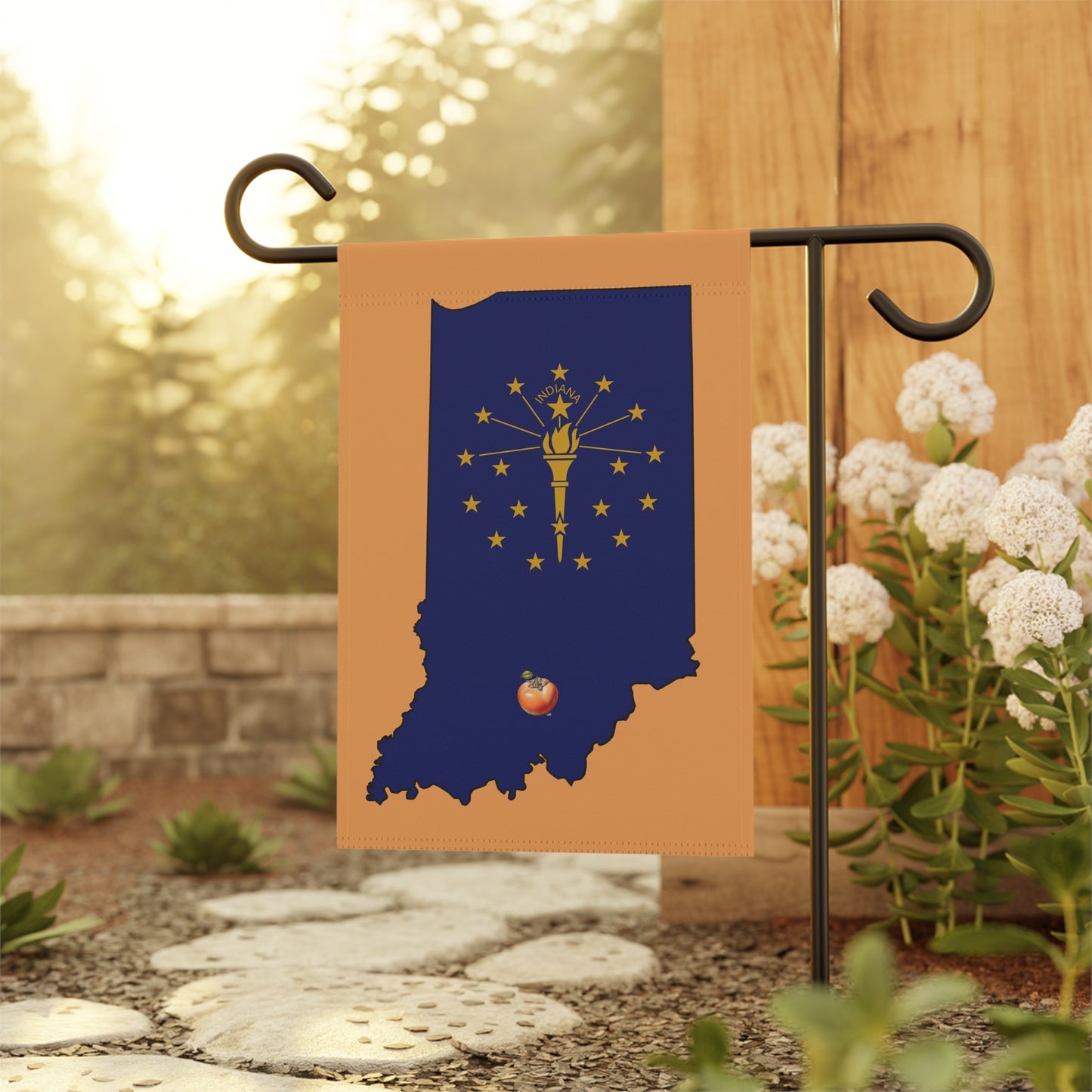 Home is where the persimmon grows, Mitchell Indiana, Indiana Garden Flag, garden flag gifts